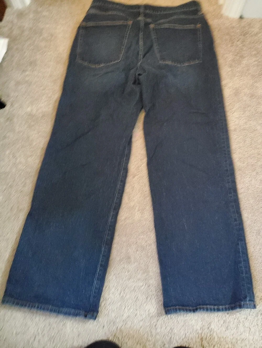 J. Crew Dark Full Length Wide Leg Button Fly Size 31